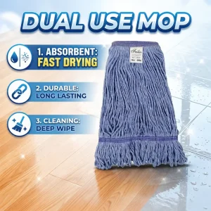450g Cotton Yarn Wet Mop Head Custom Color Dual Use Absorbent Cut End Mop Replacement for Hard Floor