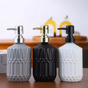 450ml Custom Glass Hand Sanitizer and Facial Cleanser Bottles Pump for Hotels Apartments Shampoos Conditioner Body Wash Dispensing