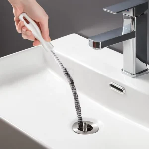 45cm Eco Friendly Flexible Drain Cleaner Pipe Dredging Hair Sewer Sink Cleaning Brush with Clog Plug Hole Remover for Bathroom