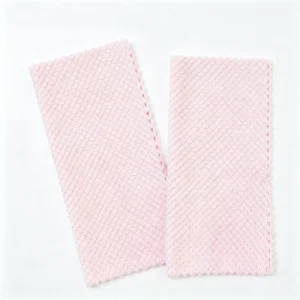 4689 2Pcs 280gsm Microfiber Cleaning Cloth 30*30cm Soft Lint-Free Absorbent Kitchen Dish Towel Polyester Polyamide Blend