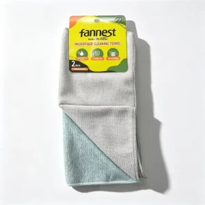 4690 2-Piece 30 x 30 cm Microfiber Cleaning Cloths Lint-Free Super-Absorbent Kitchen Dish Towels Polyester Polyamide Blend