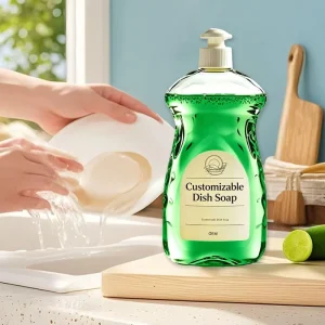 470ml Kitchen Dish Washing Liquid Eco-Friendly 15%-30% Active Ingredients Ginger Lemon Fragrance Powerful Degreasing
