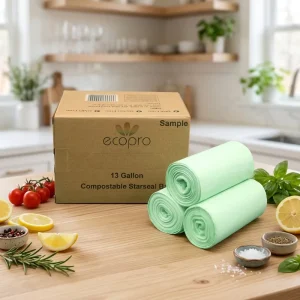 4736 5810 Certified Compostable Biodegradable Garbage Bags for Kitchen Waste Collection