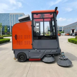 48V Ride on Electric Street Sweeper Battery Powered Industrial Floor Sweeping Machine Factory Parking Workshop