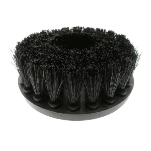 4Inch Hollow Rodless M14 2 Black Drill Cleaning Brushes Electric Brush Polishing Brush for Car Bathroom Kitchen Washing