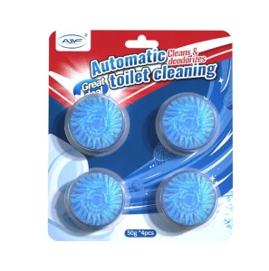4PK Solid Blue Toilet Cleaner Block Automatic Cleaning