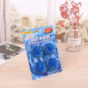 4pcs Household Chemicals Toilet Solid Blue Cleaning Blocks Toilet Cleaner Tablet
