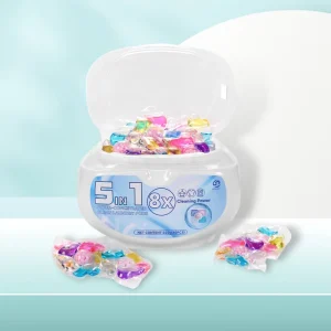 5-Chamber 4-in-1 Laundry Detergent Pods with Softener Hypoallergenic Washing Capsules