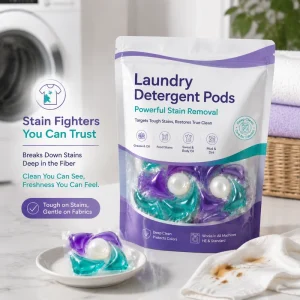 5-Chamber Apparel Laundry Pods Strong Cleaning Color Protector Antibacterial Phosphate-Free Eco-Friendly