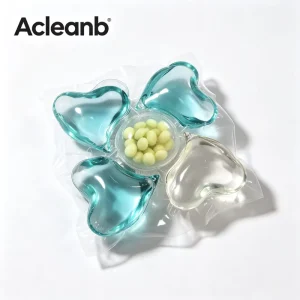 5 Chamber Eco Friendly Disposable Laundry Pods with 4 Liquid Chambers and 1 Scent Core
