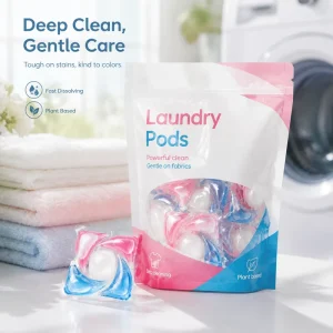 5 Chamber Laundry Pods Anti-Residue Natural Ingredients Cold Water Wash Household Cleaning Agent