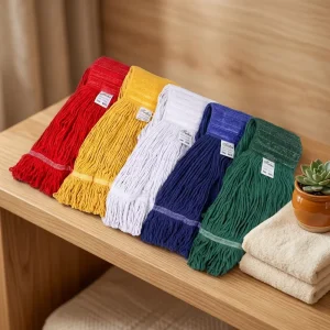 5 Color Mesh Cotton Yarn Wet Mop Head for Hotel Property Cleaning Services