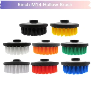 5-Inch Hollow Rodless Electric Cleaning Brush Attachment with M14 Thread for Home and Car Cleaning