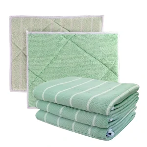 5-Pack Bamboo Microfiber Kitchen Cleaning Cloths