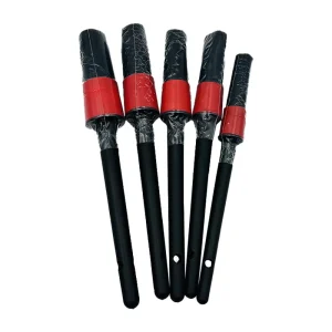 5 Piece PP Material Manual Car Interior Cleaning Brush Set Wheel Rim Gap Cleaning Round Head Brushes Multi Functional Car Wash