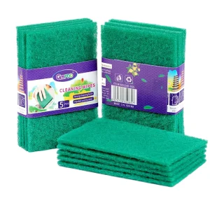 5-Piece Pack Acrylic Sponge Scouring Pads for Pot and Rust Removal