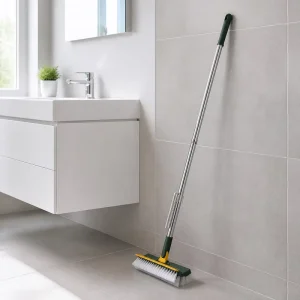 5-in-1 Bathroom Floor Scrub Brush Long Handle Tile Grout Crevice Wall Cleaning No Dead Corner Household
