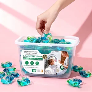 5-in-1 Biodegradable Laundry Detergent Pods Stain Removal Long-Lasting Fragrance