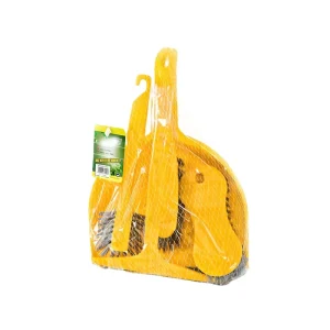 5 in 1 Durable Eco Friendly Plastic Cleaning Brush Set with Dustpan Brush and Window Squeegee