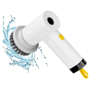 5-in-1 Electric Spin Scrubber with Sponge and Rotary Cleaning Brushes