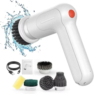 5-in-1 Handheld Wireless Electric Dish and Spin Scrubber Cleaning Brush