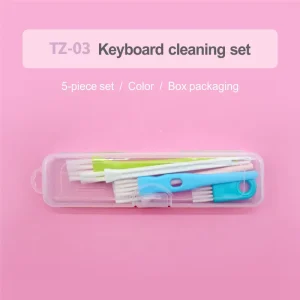 5 in 1 Keyboard Cleaning Brush Kit Electronics Cleaner Set Laptop Earphone Cleaning Brushes clear Box OPP Bag