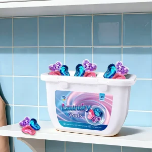 5-in-1 Laundry Beads, 30pcs, 3-Chamber Stain-Removing and Fabric-Care Detergent