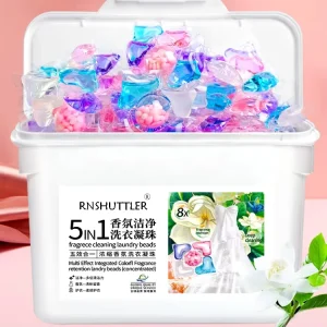 5-in-1 Laundry Detergent Pods with Liquid Beads for Apparel