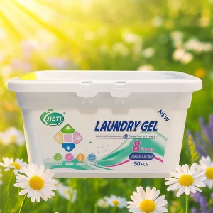 5-in-1 Laundry Pods 8g Gel Natural Detergent Capsules Heavy Duty Wash Biodegradable 50pcs/Box Bulk Supply