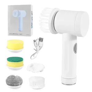 5 in 1 Multipurpose Electric Spin Scrubber Kitchen Tank Shoe Dish Washing Cleaning Brush Dishwashing Electric Cleaning Brush