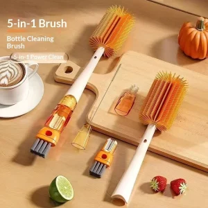 5-in-1 Silicone Cup Brush Cleaner Long Handle 80g
