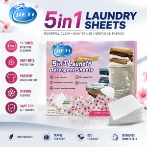 5 in 1 Ultra-Concentrated Eco-Safe Laundry Tablets Skin-Friendly & Long-Lasting Freshness Laundry Sheets Factory Direct OEM ODM