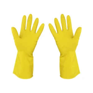 50 110 Grams Per Pair Yellow Latex Gloves Waterproof Rubber Latex Household Gloves for Cleaning and Dish Washing