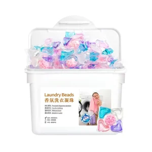 50-Pack Disposable Laundry Gel Beads with Long-Lasting Fragrance, Anti-Static and Stain Cleaning