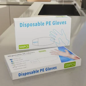 500-Piece Box Polyethylene Food Grade Waterproof Gloves for Kitchen Cleaning Household Commercial Food Handling