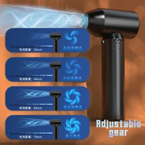 500 W Portable Handheld Turbo Air Duster Brushless Motor for Computer Keyboards and Car Interior