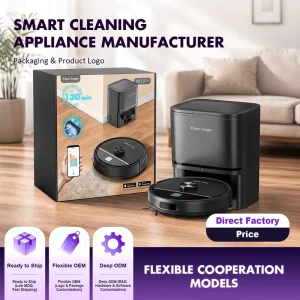5000Pa Robot Vacuum and Mop with Laser Navigation, Remote Control, Automatic Sweeping and Wet Mopping
