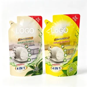 500ml 1000ml Liquid Detergent Pouches Custom Thickened Liquid Soap Shampoo Packaging Spout Bag Doypack