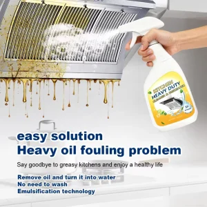 500ml Heavy Duty Kitchen Degreaser Spray 30% 50% Active Ingredients Powerful Oil Stain Remover Range Hood Stove Microwave 3 Year