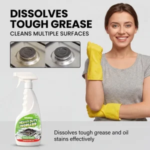 500ml Large Capacity Heavy Duty Degreaser Cleaning Descaling Freshening Protecting Peach Scent Heavy Oil Removing Spray
