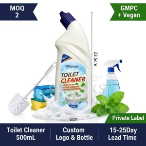 500ml Toilet Cleaner Liquid, Descaling and Deodorizing, GMPC Certified, Private Label