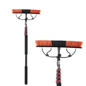 50cm Big Brush Head Solar Panel Cleaning Telescopic Water Fed Pole Brush Set