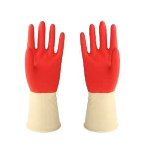 50g Bi-Color Latex Rubber Household Dishwashing Cleaning Gloves, CE and RoHS Certified
