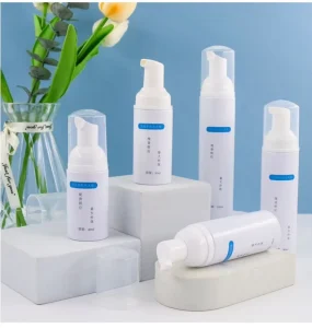 50ml 60ml 100ml Refillable Travel Empty PET Pump Sprayer Bottle for Body Wash Shampoo Hand Sanitizer Facial Cleanser Cosmetic