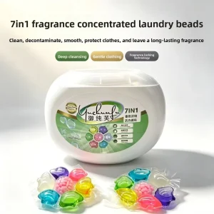 50pcs Concentrated Fragrance 7in1 Laundry Pods Cleaning Long Lasting Fragrance Retention 10g 7 in 1 Apparel