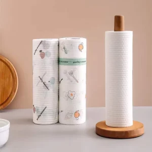 50pcs Per Roll Household Cleaning Disposable Nonwoven Kitchen Roll Rag Dishcloth Duster Dish Towel Wipe Cleaning Cloth
