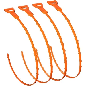 52CM Plastic Drain Snake, Orange