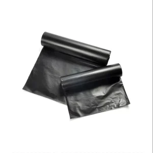 55-60 Gallon Black Industrial Leak-Proof Disposable Plastic Trash Bags Thickened HDPE Bottom Gusset