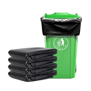 55-60 Gallon Construction Heavy-Duty HDPE Recycled Black Garbage Bag 120 70 110 100L