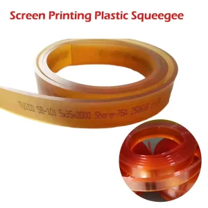 55 65 Durometer Screen Printing Plastic Squeegee Wear Resistant Solvent Resistant for Fine Graphic&High Resolution Printing